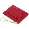 thumbnail image 5 of 1 paquete de 8 tarjetas para mujer, tarjetero individual, monedero con bolsillo frontal, color rojo JM, 5 of 5