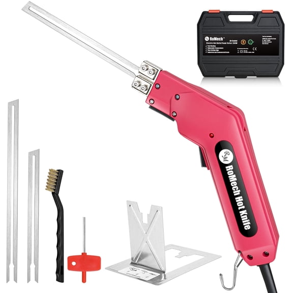 RoMech 200W Hot Knife Foam Cutter Kit with Blades and Carry Case for EPS/XPS