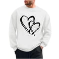 thumbnail image 2 of Blczomt Pullover Men's Sweatshirts Graphic Valentines Day Sweatshirt White Crewneck Long Sleeve Fall Winter Clothes, 2 of 6
