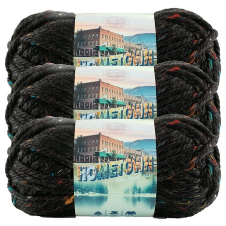 UPC: 0842093101017 | Lion Brand Yarn Hometown Cambridge Tweed Basic Super Bulky Acrylic Multi-Color Yarn 3 Pack