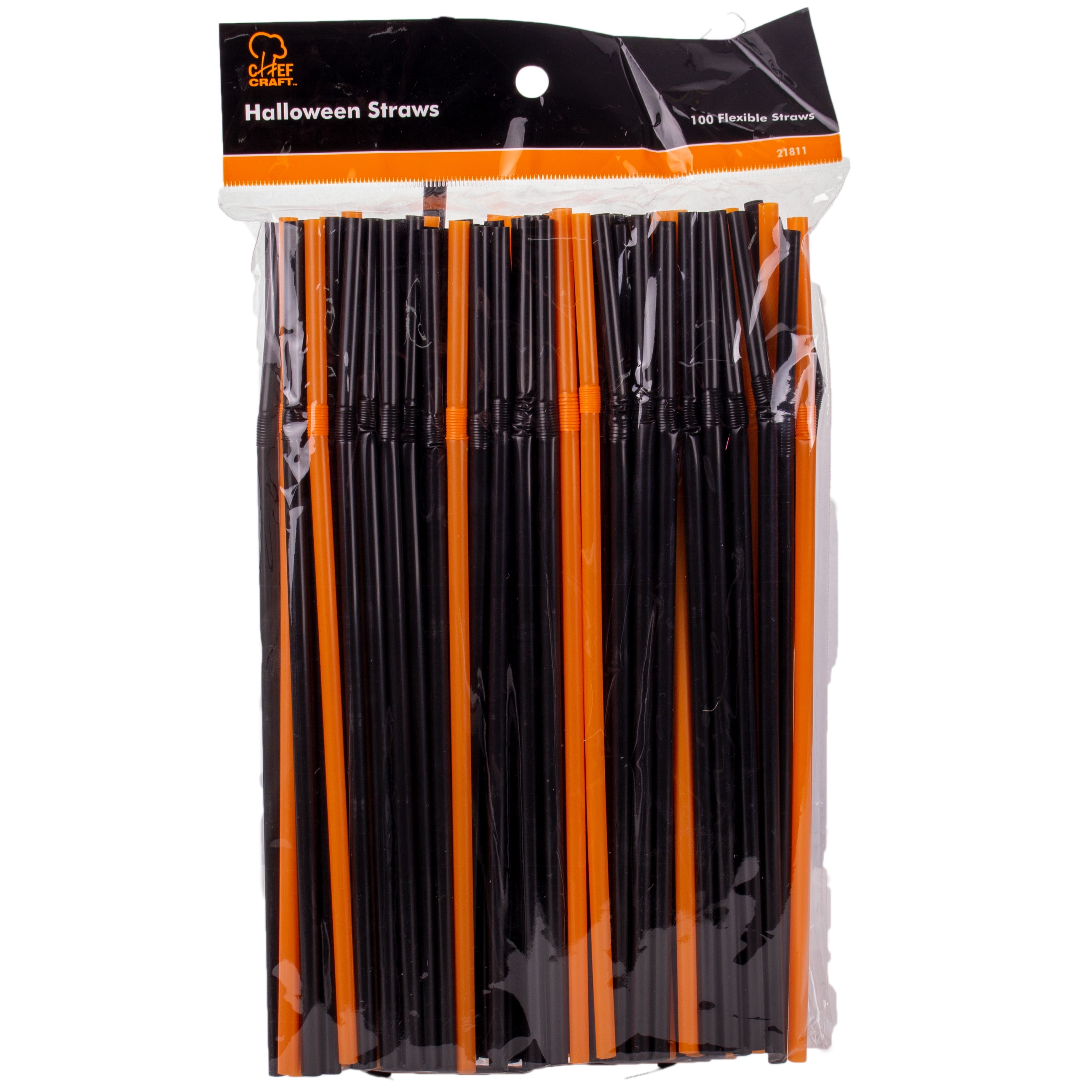 Chef Craft Flexible Halloween Straws, 100 count
