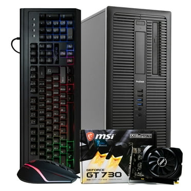 HP Gaming Computer Tower 600G1 Nvidia GeForce GT 730 Graphics Intel Core i5 8GB RAM 1TB HDD Windows 10 HDMI Wi-Fi