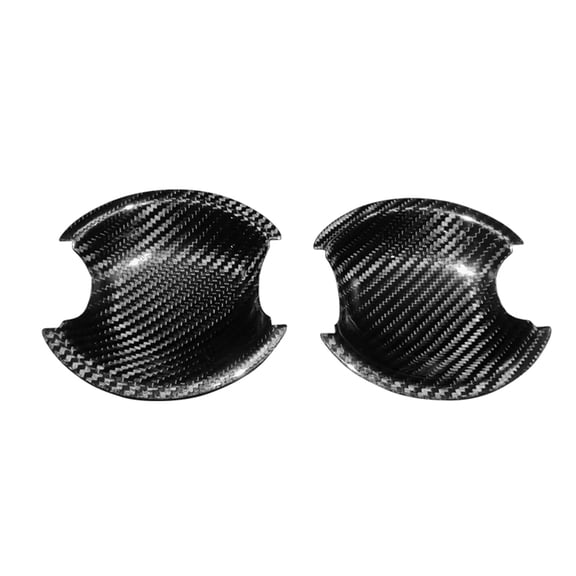 Ikon Motorsports Outer Door Bowl Handle Cover Trim Compatible With 2012-2023 Subaru BRZ Scion FR-S Toyota 86 Carbon Fiber Exterior Door Cup Protectors Covers - 2PCS