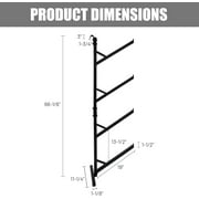 4 Pack of 4 Tier Shipping Container Shelf, Hanging Type Shipping Container Pipe Rack, Black Powder Coated Cargo Shelves, Metal Storage Bracket, Universal Shipping Container Shelving, 19L x 64H