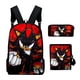 thumbnail image 4 of 3 Piezas Conjunto De sonic Niños Mochila Bolsa De Mensajero Estuche De Lápices De Gran Capacidad 3D Escuela Casual Hombro Montañismo Caso, 4 of 4