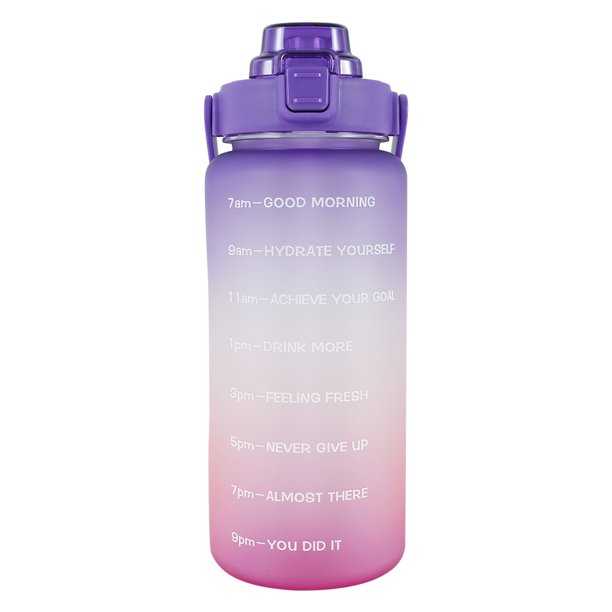 Muyoka Botella de agua de 2 l con pajita Contenedor de almacenamiento de agua Botella para beber sin BPA Jarra de agua Botella de agua medida Botella reciclable para gimnasio Deportes al aire libre co Muyoka Hogar