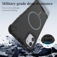 thumbnail image 6 of Allytechgroup Magnetic Case for iPhone 11, Hard PC Soft TPU Rugged Heavy Duty Durable Cover Case Support Wireless Charging Shockproof Protective Back Cover for iPhone 11, Darkgreen, 6 of 7