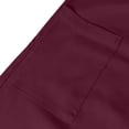 thumbnail image 4 of MOJOGO Women's 2 Piece Scrub Set V Neck Crisscross Top and Cargo Jogger Pants Work Nurse Uniform Wine 2XL, 4 of 5