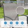 thumbnail image 6 of VOXBIN Outdoor Dining Chairs Set of 2, All Weather Patio Swivel Chairs with Metal Rocking Frame for Lawn Garden Backyard Deck,Grey, 6 of 6