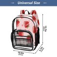 thumbnail image 4 of PVC Transparent Backpacks Clear Backpack for Travel and Outings Strawberry and Pink Polka, 4 of 7