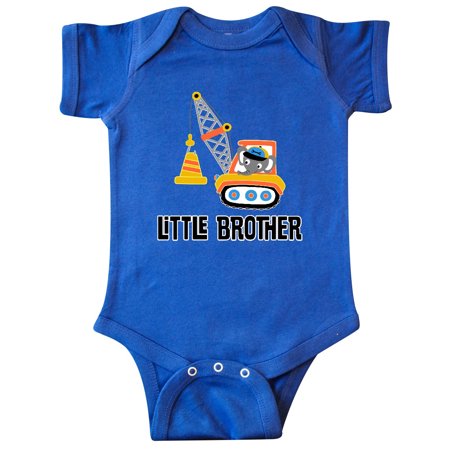 

Inktastic Little Brother Construction Truck Boys Gift Baby Boy Bodysuit