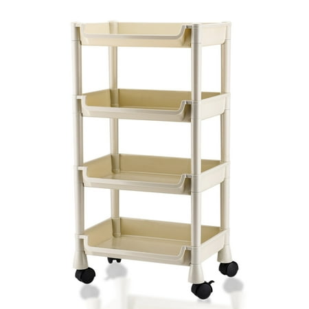 

BLUELK Kitchen Shelf Rack 4-Shelf Storage Racks Shelving Unit on Wheel