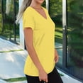 thumbnail image 6 of Womens Athletic Basic Tops, Short Sleeve Shirts for Women Summer Outdoor Casual Loose Fit Solid Color Workout V Neck T-Shirts, 6 of 7
