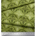 thumbnail image 2 of Soimoi Tissu Poly Georgette Filigrane Damas Imprimé Tissu de Couture au Mètre 52 Pouces de Large, 2 of 3