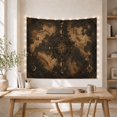 thumbnail image 5 of Dark Fantasy Map with Moon Phases and Compass, Mystical Dark Academia Style for Travel Lovers, Celestial Art, Housewarming Gift, Tapestry Wall Hanging for Study Room and Office, 5 of 7