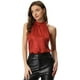 thumbnail image 1 of Sparkle sin mangas halter top para mujer fiesta club cóctel chaleco camisa tanque camisola top Rojo XS, 1 of 6