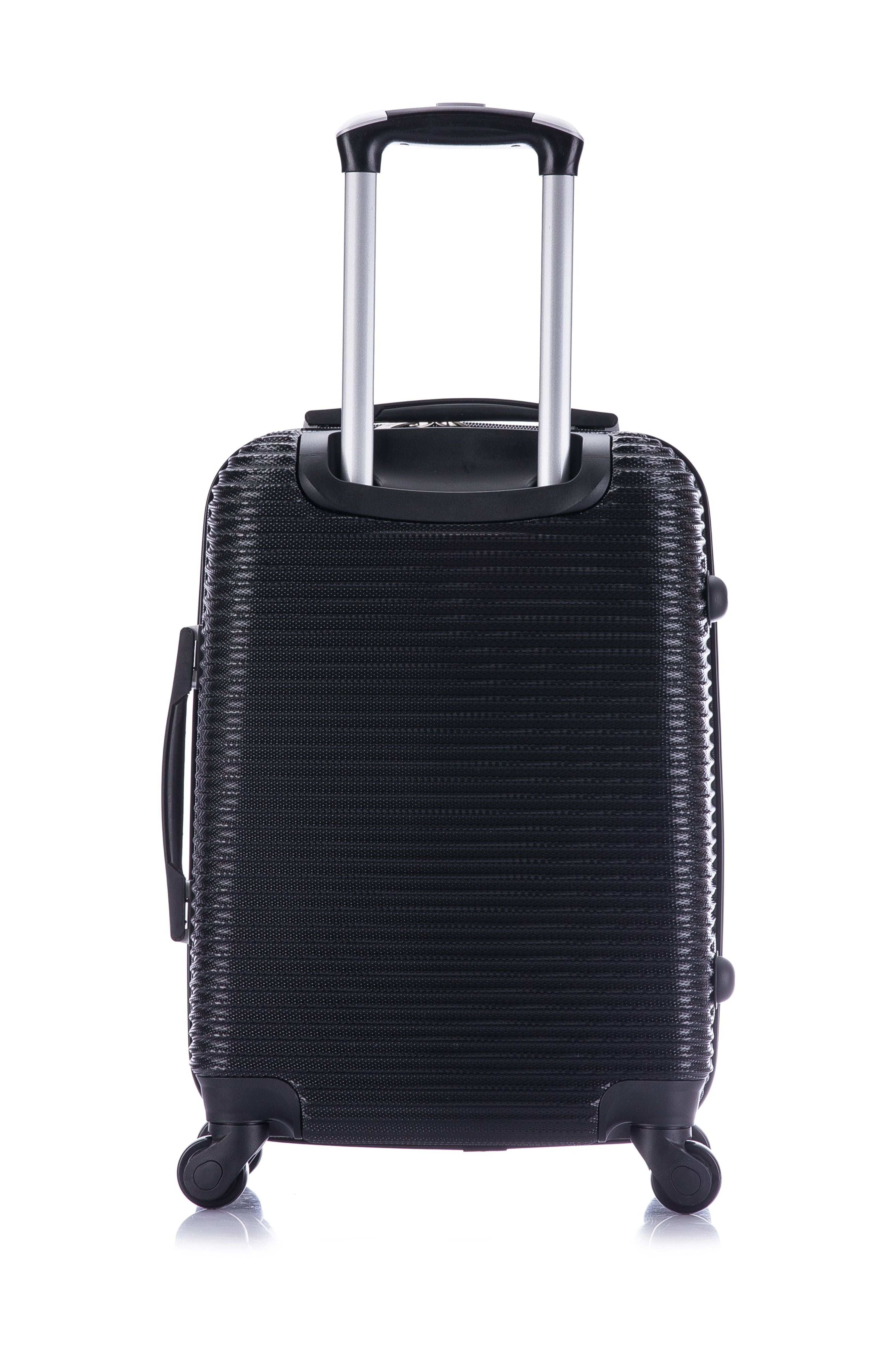 InUSA Royal 20" Hardside Lightweight Luggage with Spinner Wheels, Handle, and Trolley, Black