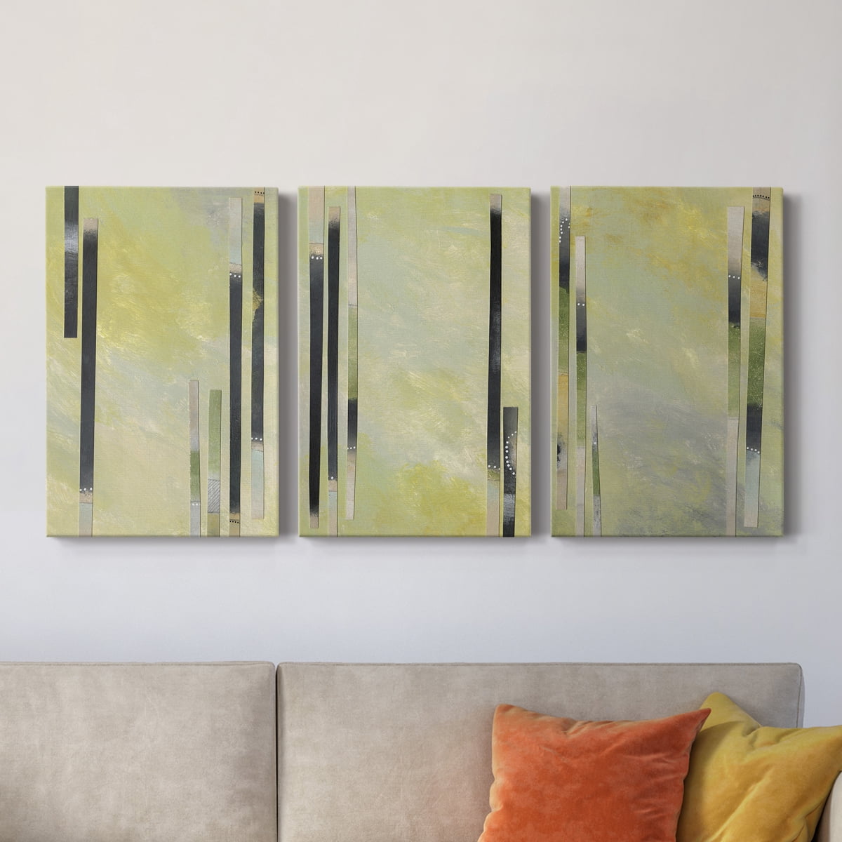 Neutral Assemblage I Premium Gallery Wrapped Canvas - Ready to Hang - 8 x 12 Each