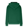 thumbnail image 4 of UPPADA Waffle Hoodies for Women Casual Button Down Sweatshirt Drawstring Long Sleeve Pullover Tops Fall Winter Clothes with Pockets Green,M, 4 of 5