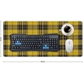 thumbnail image 5 of Mouse Pad Yellow Tartan Plaid Premium WaterResistant Mousepad NonSlip Rubber Base with Stitched Edges Perfect for Computers, Laptops, and Gaming Extended Size 40x90cm, 5 of 5