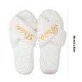 thumbnail image 5 of Yokua 2pack Bride Crosses Strap Slippers Soft Wedding Slippers Luxurious Slippers, 5 of 18