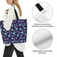 thumbnail image 3 of Fotbe purple Skull flower Bolsa Tote Estética de Lona con Estampado para Mujer - Bolsa Reutilizable de Hombro Casual para Vacaciones, Compras, Trabajo y Gimnasio, 3 of 8