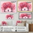 thumbnail image 4 of Designart "Love of Couple under the Tree I" Landscapes Framed Wall Art - Traditional Pink Romantic Landscape Entryway Framed Wall Art, 4 of 6