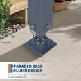 thumbnail image 6 of Petyee 10ft x 13ft Outdoor Retractable Aluminum Pergola, Modern Outdoor Trellis with  UPF 50+ Waterproof Canopy,Gray Wood-Grain Finish,Blue canopy, 6 of 8