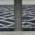 thumbnail image 3 of Haperlare Runner Rug 2'3" x 7'3" Textured Weave Indoor/Outdoor Rug Easy Cleaning Carpet for Porch, Navy, 3 of 7