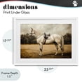 thumbnail image 4 of Stupell Industries Rustic Lodge White Mare with Saddle White Framed Print Under Glass, 23 x 17, by Petals Prints Design, 4 of 8