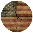 thumbnail image 1 of Day Dream RFC24 24 Po Rustique Drapeau Bois Horloge Murale, 1 of 1