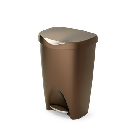 UPC 028295382601 product image for Umbra 13 gal Brim Plastic Step Soft Close Lid Kitchen Trash Can  Bronze | upcitemdb.com