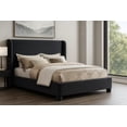 thumbnail image 2 of Meridian Furniture Penny Black Chenille Fabric Full Bed, 2 of 11