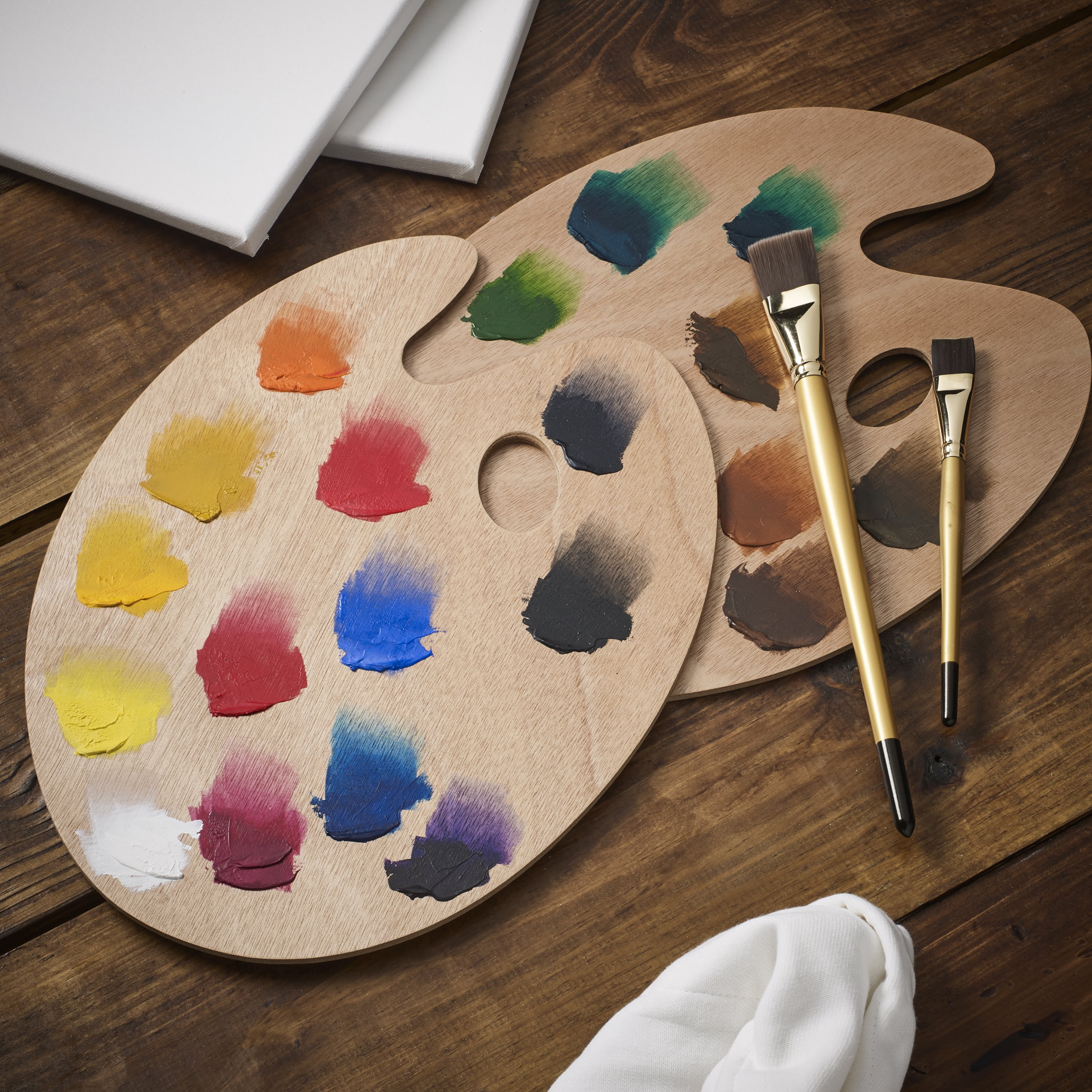 FolkArt Pure Artist Pigment Let's Paint Premium Brush Set, 7 Pieces