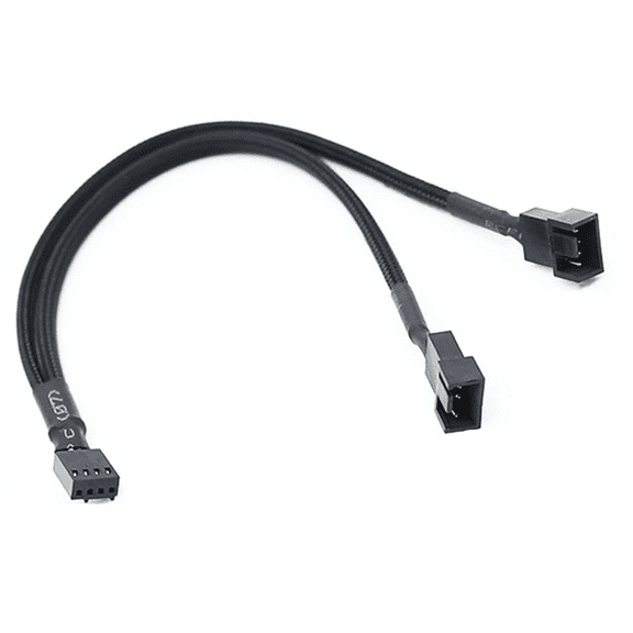 PWM Fan Splitter Cable 1 to 2 Y Splitter Extension PVC for 3Pin and 4Pin PC Fans