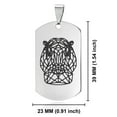 thumbnail image 2 of Stainless Steel Geometric Polygon Hippo Animal Dog Tag Keychain Circle Ring, 2 of 2