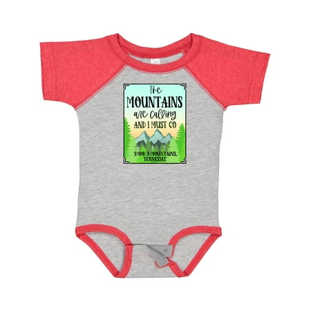 

Inktastic The Mountains Are Calling- Smoky Mountain Tennessee Gift Baby Boy or Baby Girl Bodysuit