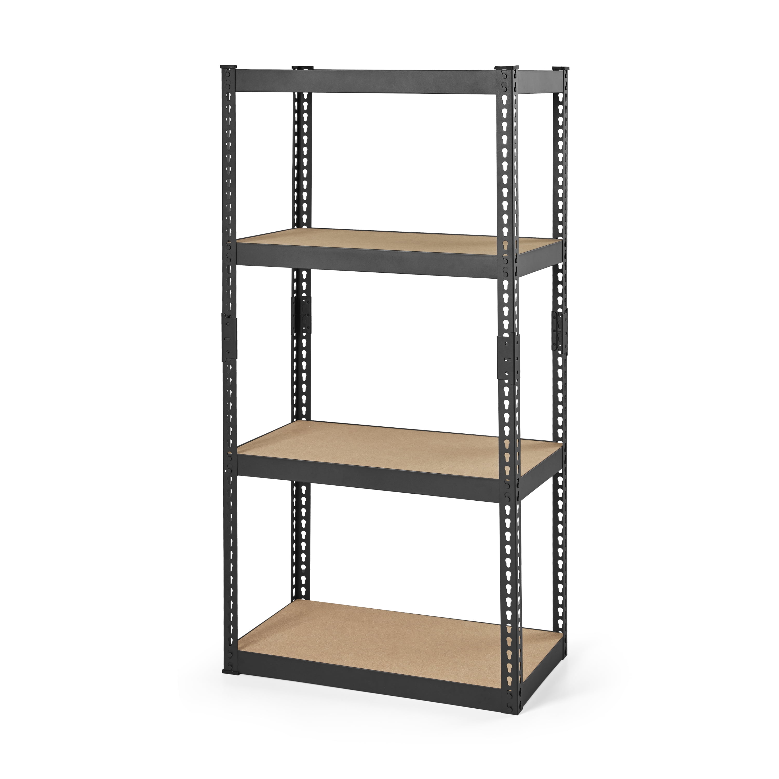 Hyper Tough 24"W x 14"L x 50"H 4Shelf Garage Shelves, Black