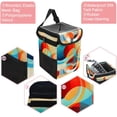 thumbnail image 2 of Geometric Cube Foldable Car Trash Bin with Lid, Leak-proof Hanging Storage Bag - Mini Trash Can for Car, 2 of 6