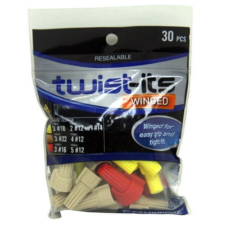 Nut 73b Wire Connector - Cambridge 30-Count Winged Wire Connectors, Multi-Color