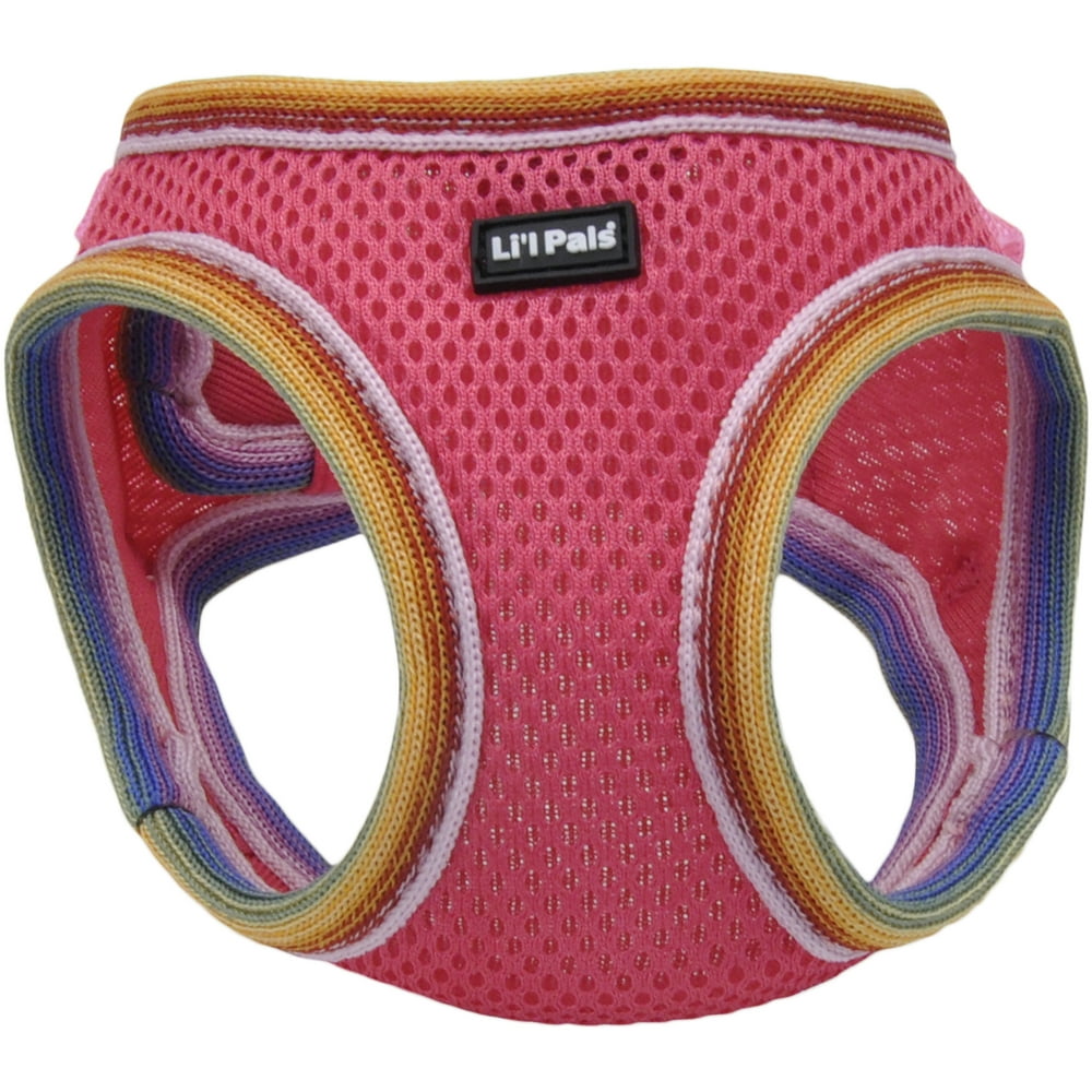 Li'l Pals Comfort Mesh Dog HarnessPinkPetite Small