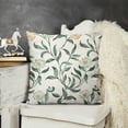thumbnail image 2 of Covers ,Green Soft Pillows Cover with Floral Pattern,Square Farmhouse Decorative Pillowcase for Bed,Living Room,Outdoor, 2 of 5