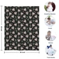 thumbnail image 4 of Black Cartoon Unicorn Flower Leaf Pattern Blanket,Comfortable Soft Flannel Throw Blanket,All Season,Warm Lightweight Blankets for Sofa Bed Couch Living Room Chair,30"x40", 4 of 4