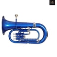 thumbnail image 4 of Brass Bb Flat Musical Instrument Euphonium 3 Valve With Free Hard Case Mouthpiece (Blue), 4 of 5