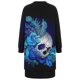 thumbnail image 3 of Moda mujer otoño estampado casual cuello redondo manga larga vendaje vestido con cordón Fridja  yut1992, 3 of 4