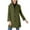 Army Green, variant on Inleife Women's New Fashionable Coats Solid Color Lapel Double Buckle With Pockets Woolen Coat Jacket