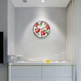 thumbnail image 5 of Yayeee Wall Clock Battery Operated 9.5" Silent Quartz Non-Ticking for Living Room Decor, White Apple Pattern, 5 of 8