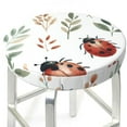 thumbnail image 3 of Balery Watercolor Ladybug Round Bar Stool Seat Covers Velvet Fabric Adjustable Protects from Scratches and Stains for 14-17 Inch Chair-12 inch, 3 of 7