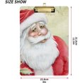 thumbnail image 3 of FMSHPON Christmas Santa Claus Holly Berry Clipboard Hardboard Wood Nursing Clip Board and Pull for Standard A4 Letter 13x9 inches, 3 of 5