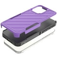 thumbnail image 2 of For Ip15 Pro Max Noble Lined Shockproof Dual Layer Hybrid - Dark Purpleblack, 2 of 6